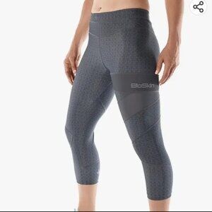 NWT BioSkin Running Capris in Charcoal Hex | Size M